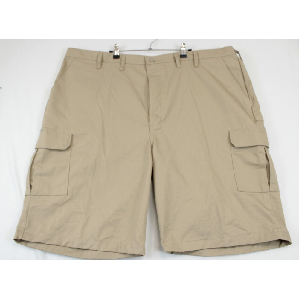Red Kap Cargo Shorts Men 48 Flat Front Khaki Utility Outdoor Work Wear Beige‎